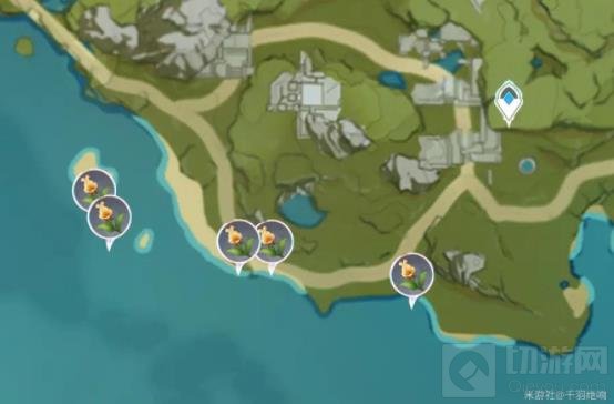 原神金鱼草获取方法及位置分布图 原神金鱼草在哪