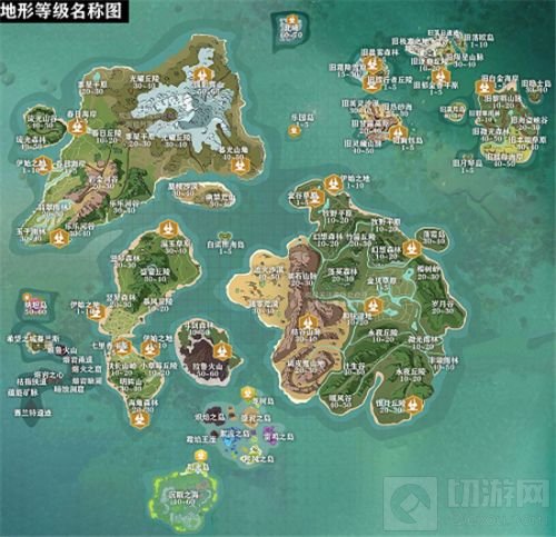 创造与魔法地形图及等级分布图 创造与魔法地形等级图