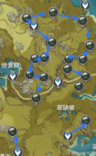 原神清心采集路线图 原神魈突破材料采集路线推荐