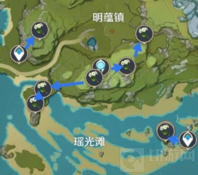 原神清心采集路线图 原神魈突破材料采集路线推荐